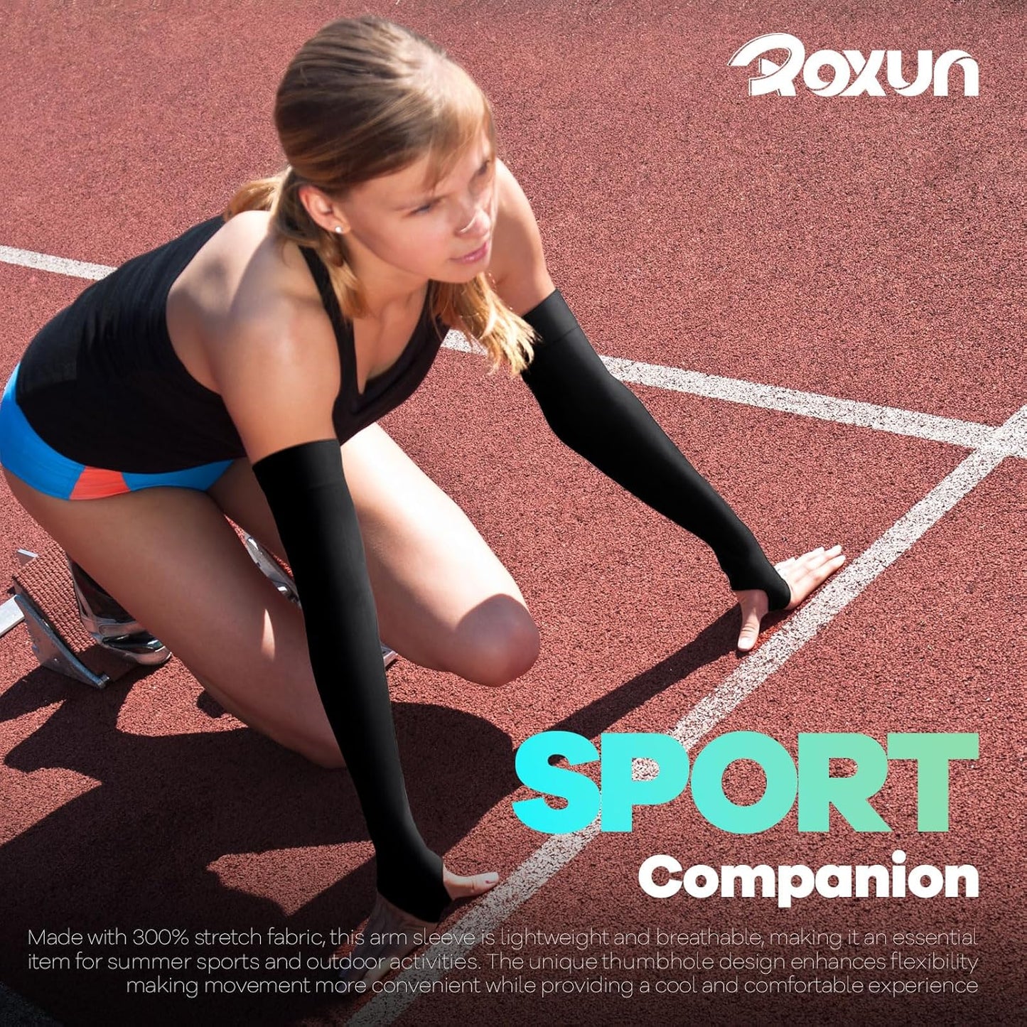 Arm Sleeves with Thumb Hole, Cooling UV Protection Compression Tattoo Cover Up for Men/Women