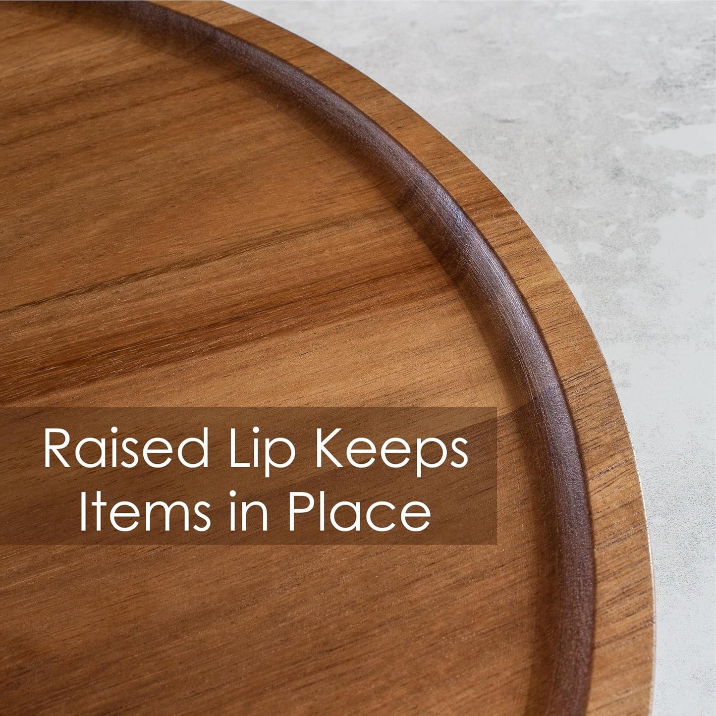 Acacia Wood Lazy Susan Organizer Kitchen Turntable for Cabinet, Table, Pantry or Countertop