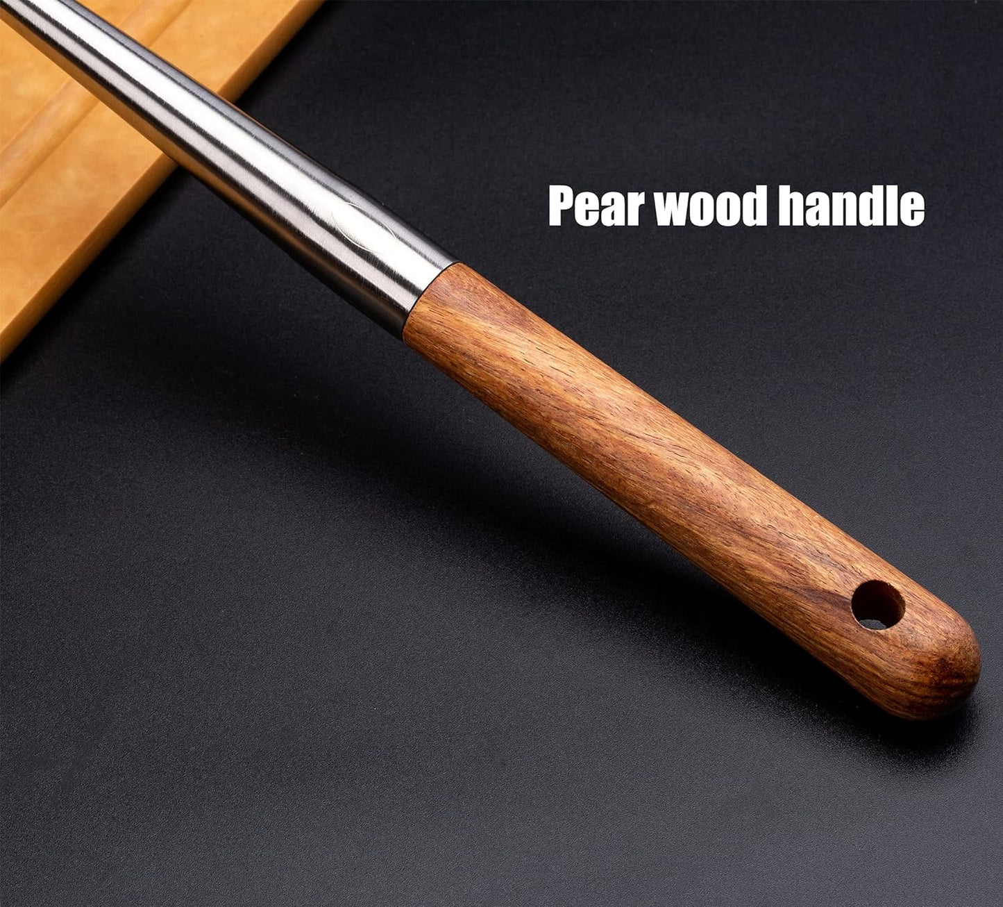 FJNATINH Wok Spatula - 17 Inch Stainless Steel Wok Turner for Cast Iron Skillet