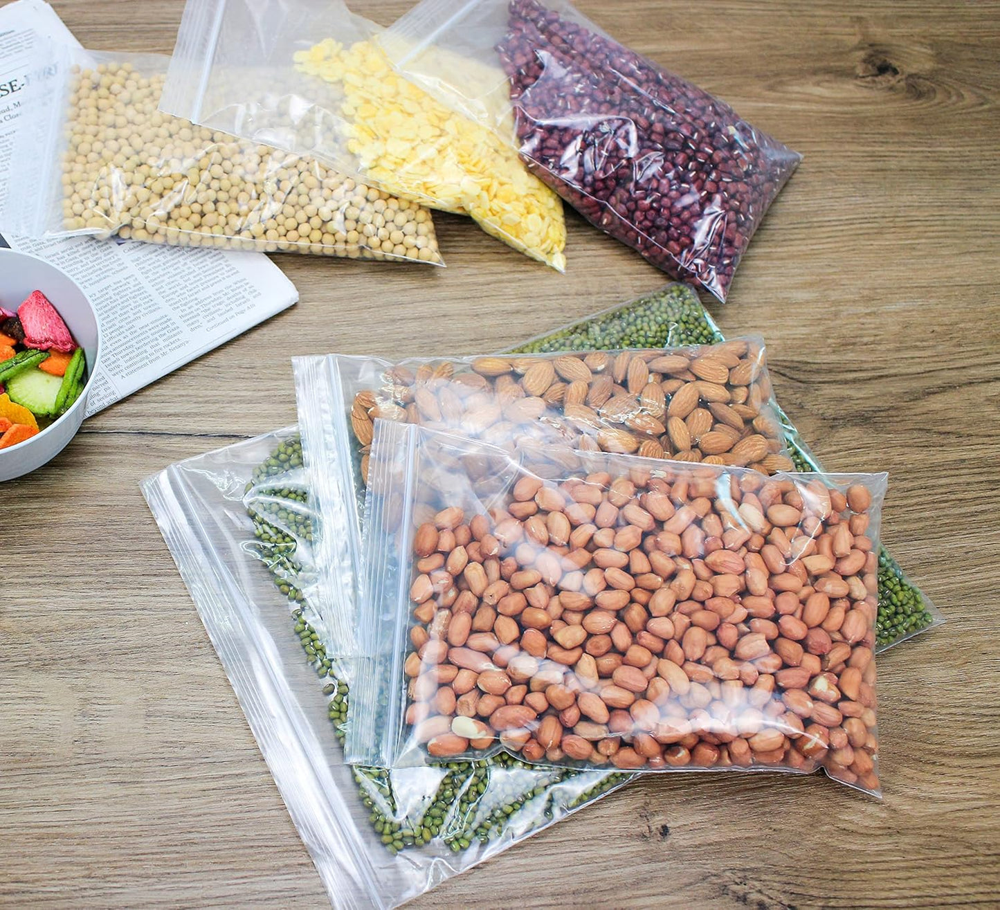 10" X 12" (100 Bags) 2 Mil Clear Reclosable Zip Plastic Poly Bags with Resealable Lock Seal Zipper