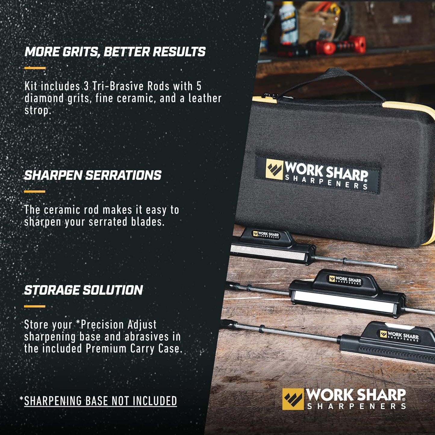 Upgrade Kit for Precision Adjust Knife Sharpener, Set of 7 Abrasives and Carry Case