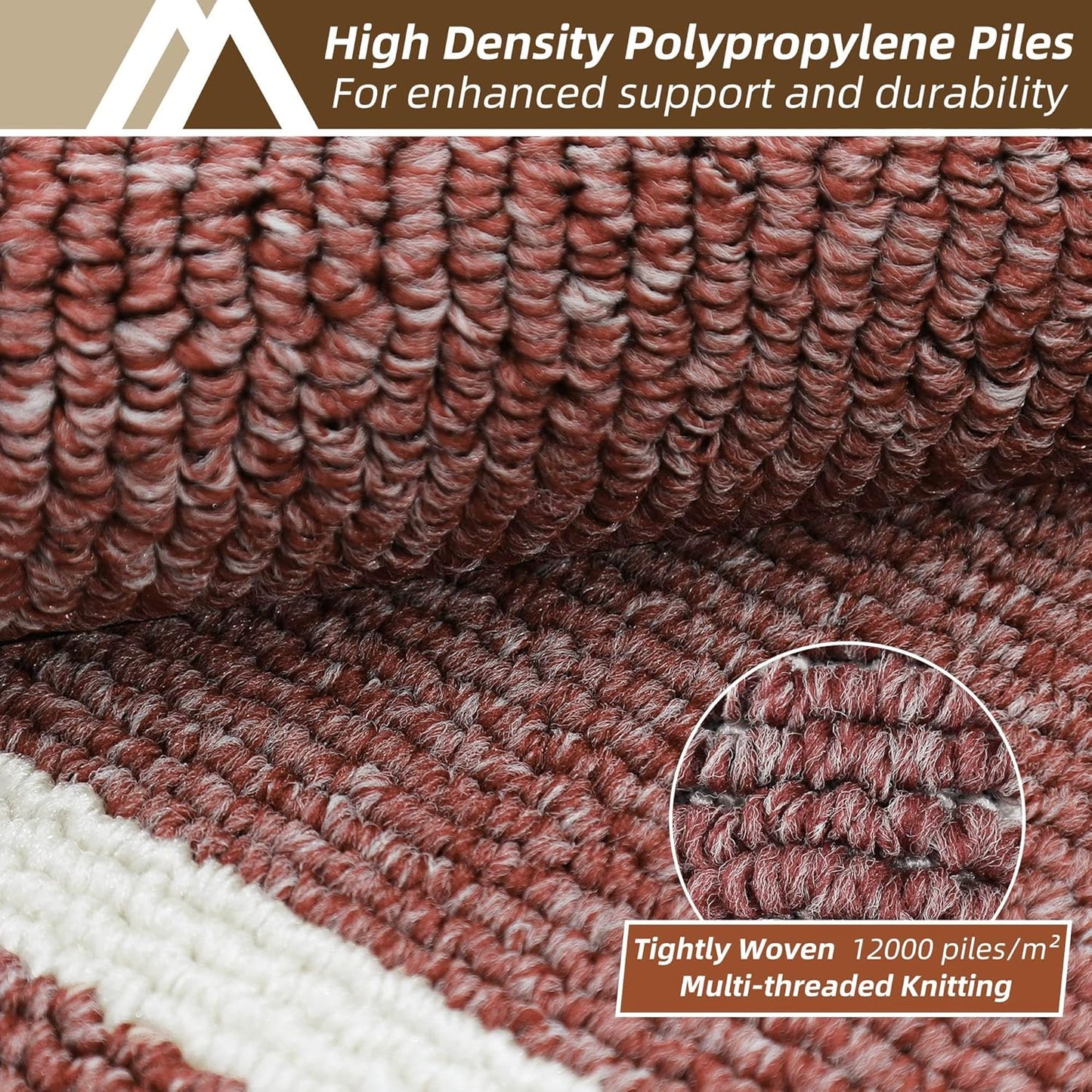 COSY HOMEER Long Kitchen Floor Mats for in Front of Sink Super Absorbent Kitchen Rugs and Mats 24"x59" Non-Skid Kitchen Mat Standing Mat Washable,Polypropylene,Red,Frame