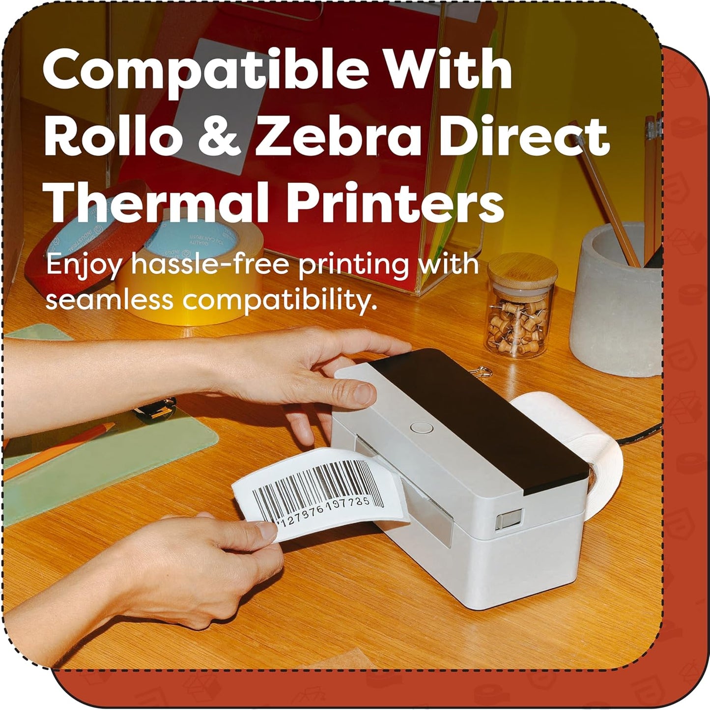 Aegis Adhesives - 2" X 1.5" Direct Thermal Labels, Perforated & Compatible with Rollo, Zebra, & Other Desktop Label Printers (12 Rolls, 900/Roll)