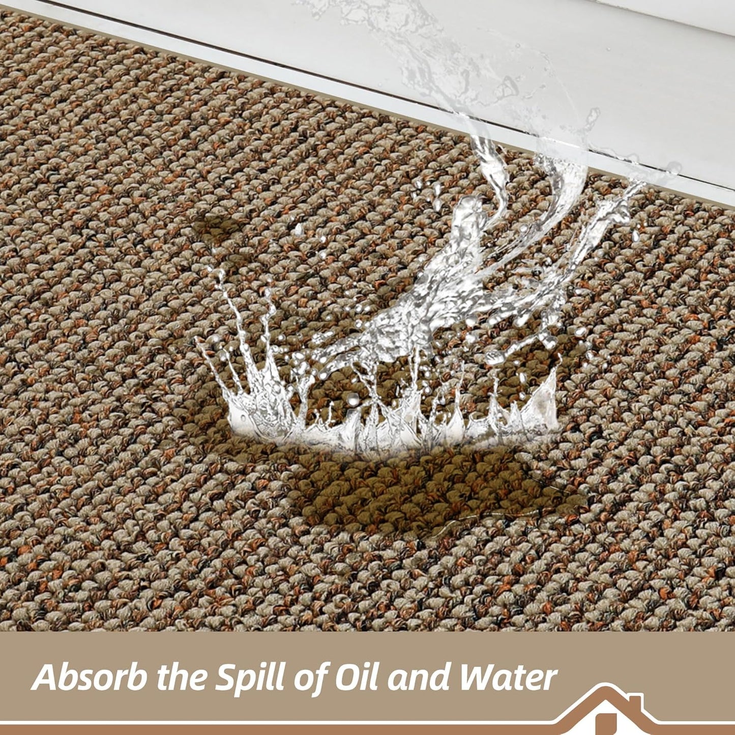 BEQHAUSE Kitchen Rugs and Mats 2PCS, Non-Slip Kitchen Mats for Floor, Absorbent and Stain Resistant Kitchen Runner, Machine Washable Rugs for Kitchen, Laundry & Sink, 24"x36"+24"x60", Taupe