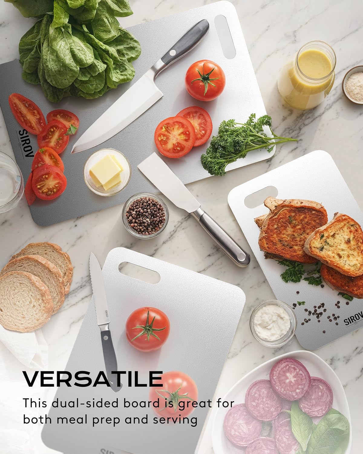 Titanium Cutting Board, 100% Pure Titanium Cutting Boards For Kitchen, Best Non Toxic titanium chopping board, Dishwasher safe, Hygiene and Durability for Meat, Fruit, and Vegetables (10.2L*6.3W)