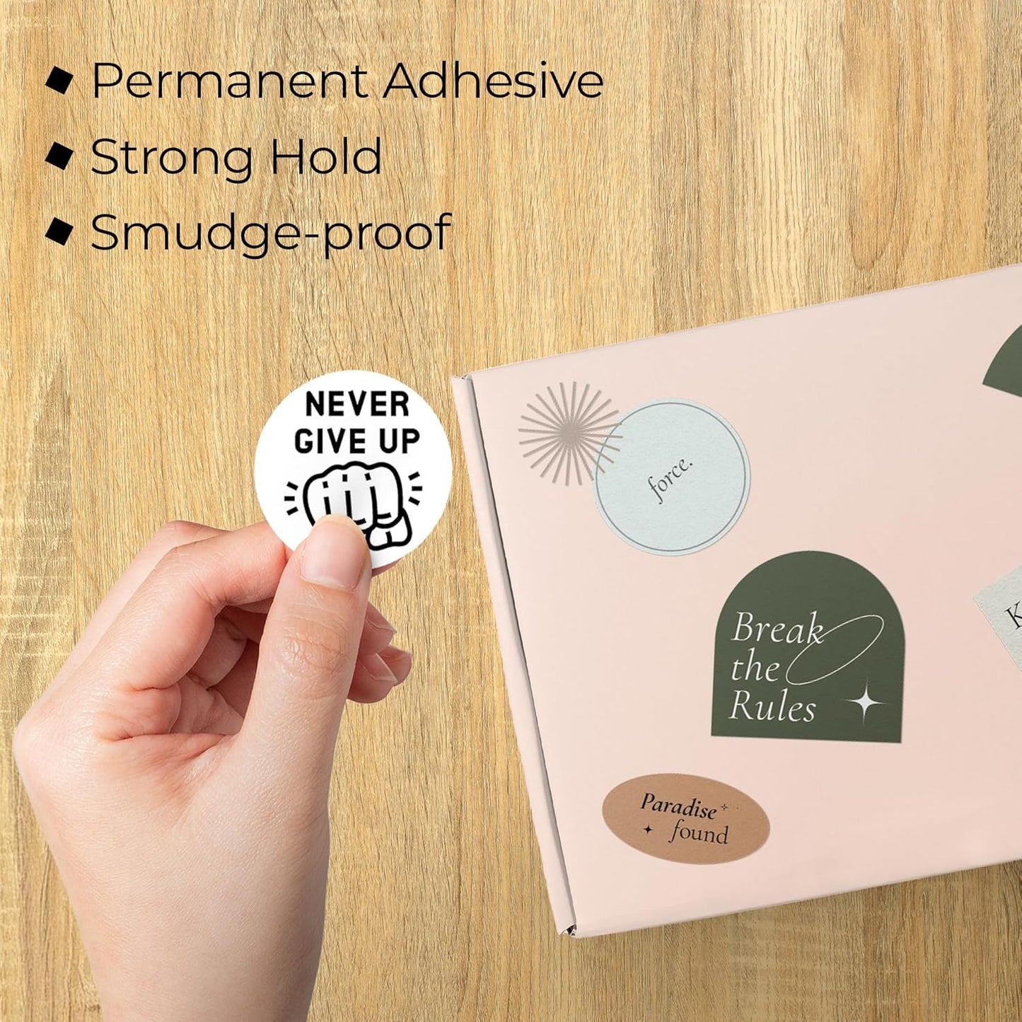 Perco White 2-Inch Perforated Circle Dot Thermal Sticker Labels — 300 Stickers/Roll, Direct Thermal Printer Compatible—with Permanent Adhesive for Organizing, Color Coding, Bin Labeling—Made in USA