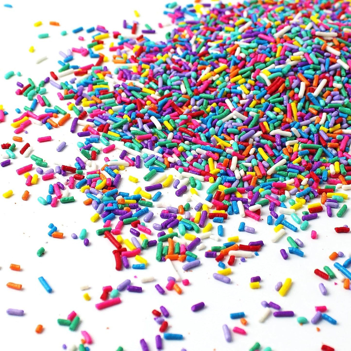 Ultimate Unicorn Rainbow Jimmies Sprinkle Mix| Sprinkles Made In USA By Sprinkle Pop| Yellow Red White Blue Purple Sprinkles Jimmies For Decorating Princess Birthday Cakes Cookies Cupcakes Candy, 2oz
