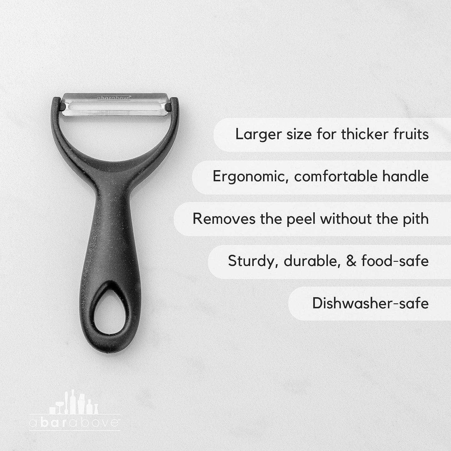 A Bar Above Gold Citrus Peeler, Premium Stainless Steel Fruit Peeler for Oranges, Lemons, and Garnishes, Ergonomic Bar Tool for Peeling Citrus, Cocktail Garnish Zester, Bartender Tool for Home and Bar