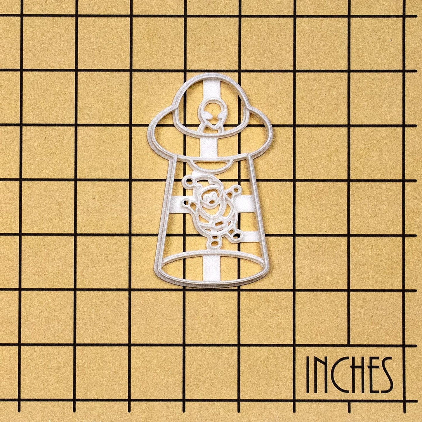 UFO Abducts Santa Claus cookie cutter, 1 piece - Bakerlogy